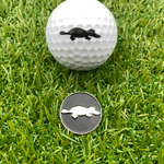 Black circle Platypus magnetic golf ball marker