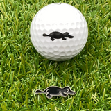 Black silhouette Platypus magnetic golf ball marker