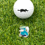 Cartoon circle Platypus magnetic golf ball marker