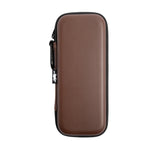 Platypus Dark Brown Leather golf organizer case front view