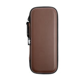Platypus Dark Brown Leather golf organizer case front view